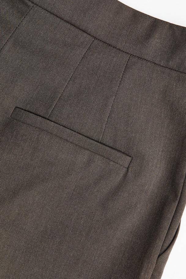 H&M Tailored Trousers Dark Greige Marl