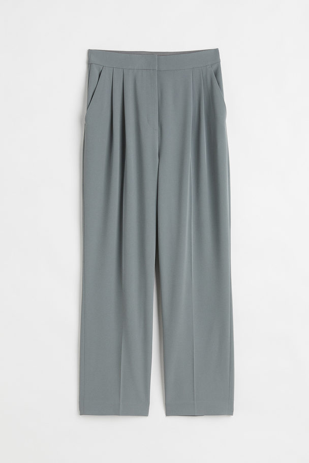 H&M Tailored Trousers Grey-green
