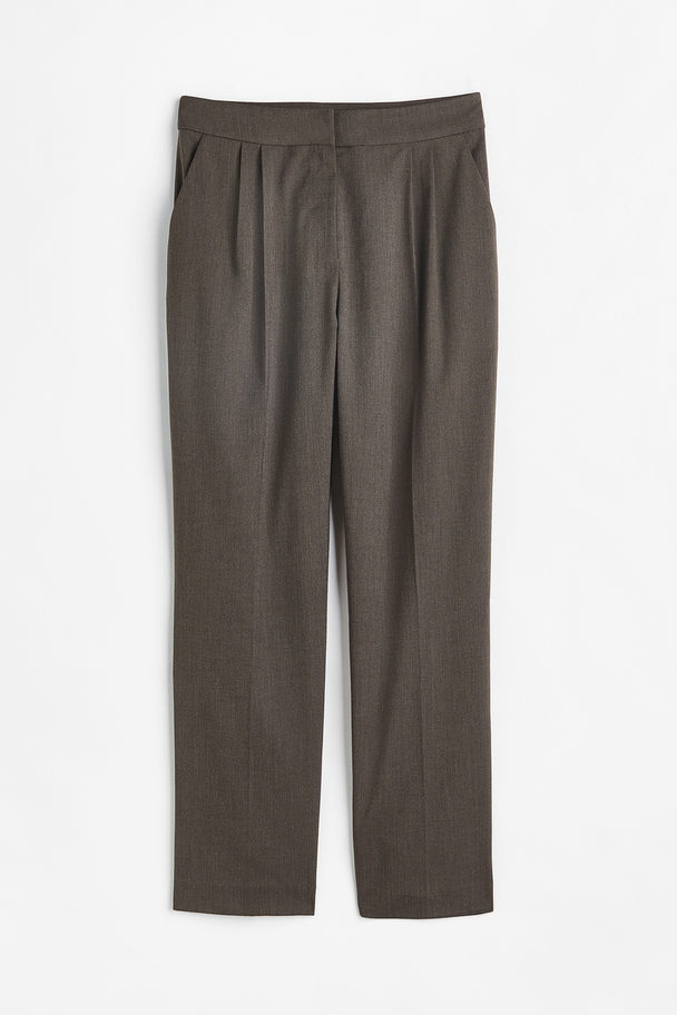 H&M Tailored Trousers Dark Greige Marl