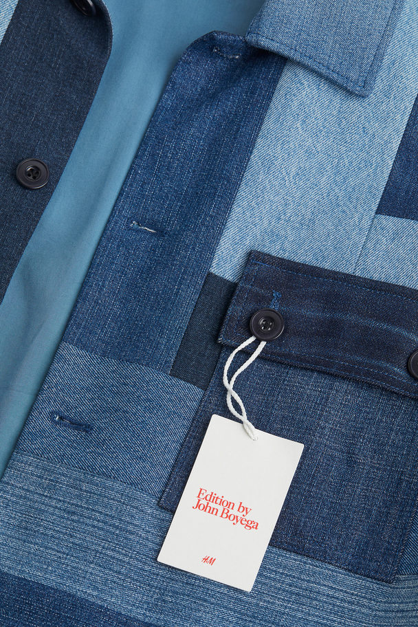 H&M Jacke aus Baumwolldenim Blau