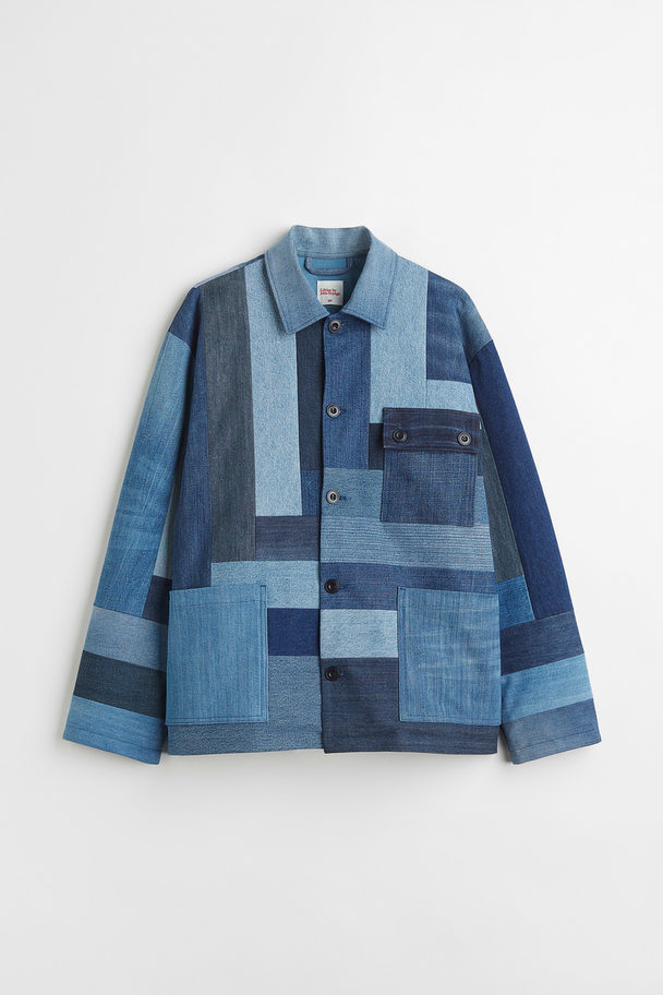 H&M Jacke aus Baumwolldenim Blau