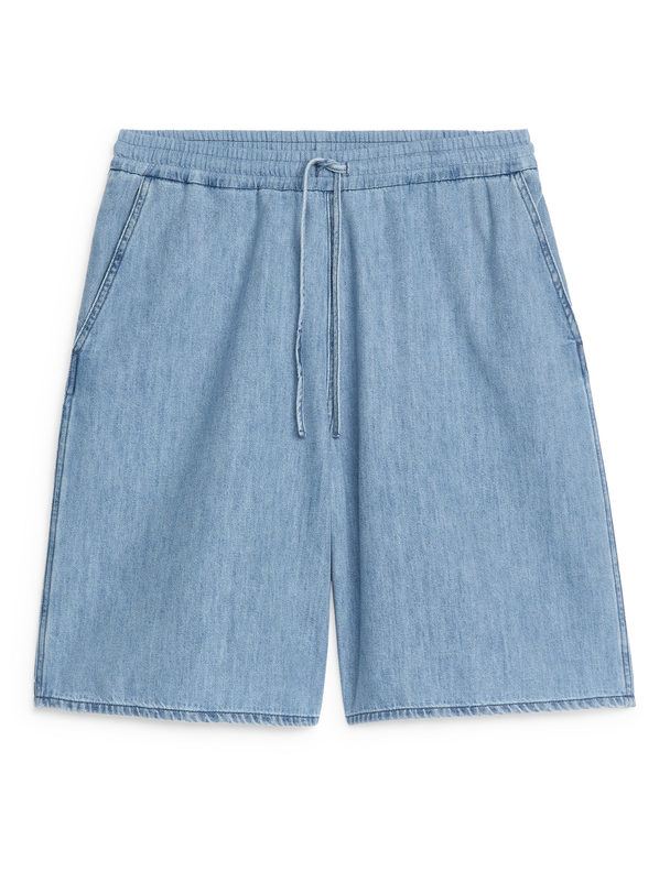 ARKET Shorts aus Denim-Twill Hellblau