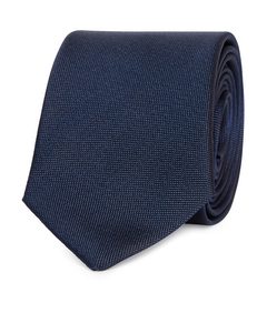 Slim Silk Tie Dark Blue