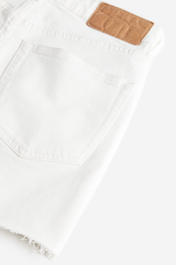 H&M High Denim Shorts White