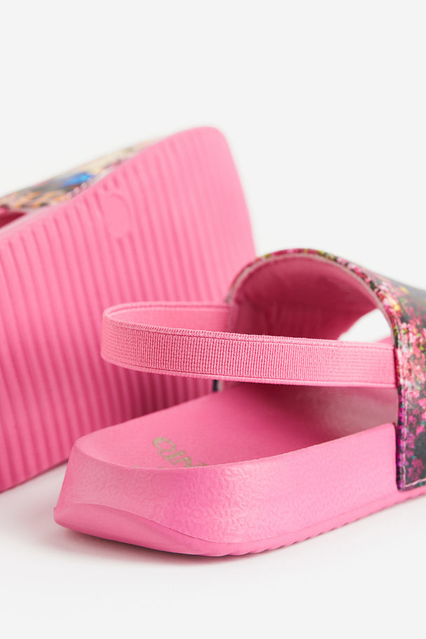 H&M Printed Pool Shoes Pink/encanto
