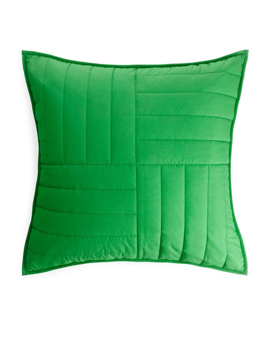 Pia Wallén Arket And Pia Wallén Quilted Cushion Cover Green