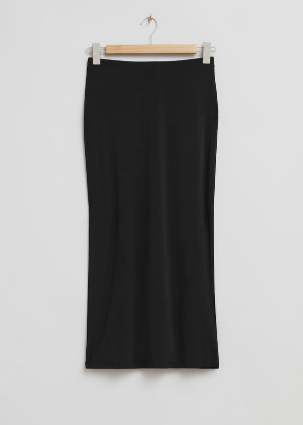 & Other Stories Slim '90s Style Pencil Skirt Black