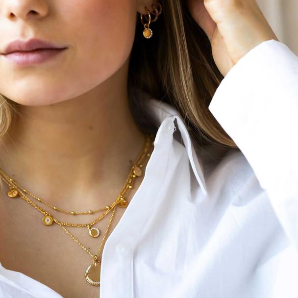 Sif Jakobs Jewellery Halskette Portofino - 18Kvergoldet mit weißen Zirkonia