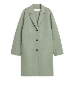 Double-face Wool Coat Sage Green