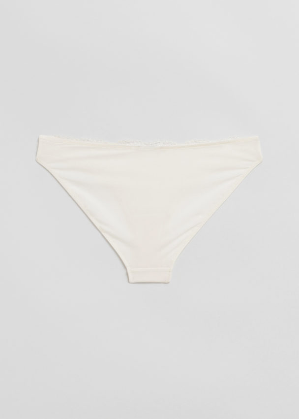 & Other Stories Poppy Lace Briefs Ivory