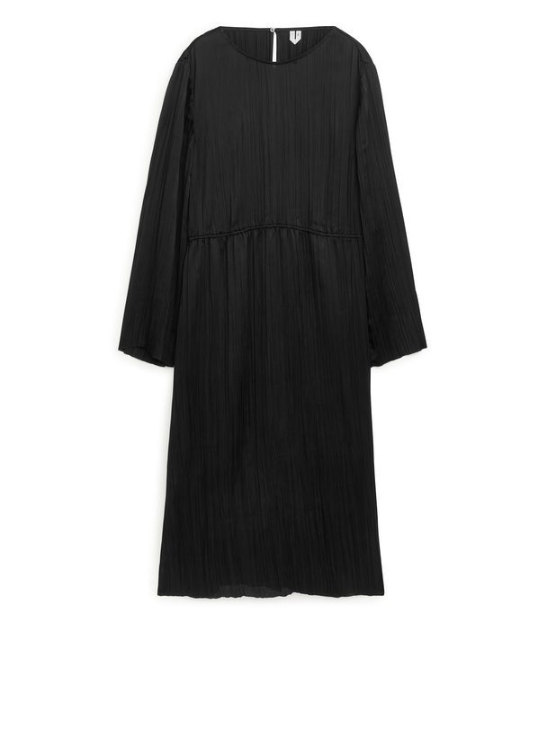 Arket Ruched Dress Black