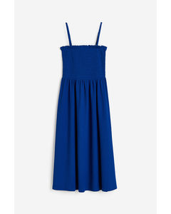 Smock-topped Dress Bright Blue