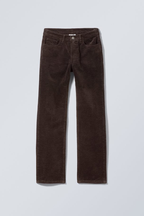 Weekday Pin Cord Trousers Dark Brown