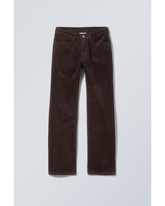 Pin Cord Trousers Dark Brown