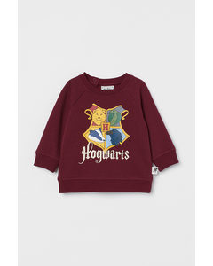 Sweatshirt aus Baumwolle Dunkelrot/Hogwarts