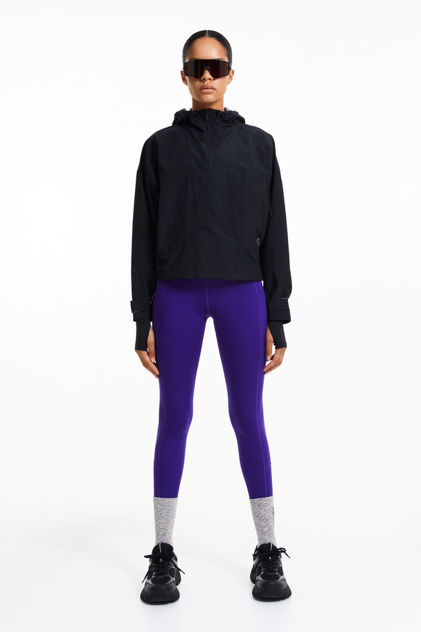 H&M Drymove™ Pocket-detail Running Tights Bright Purple