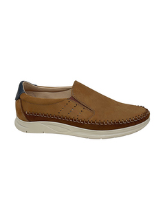 Sam Light Brown Leather And Suede Moccassins