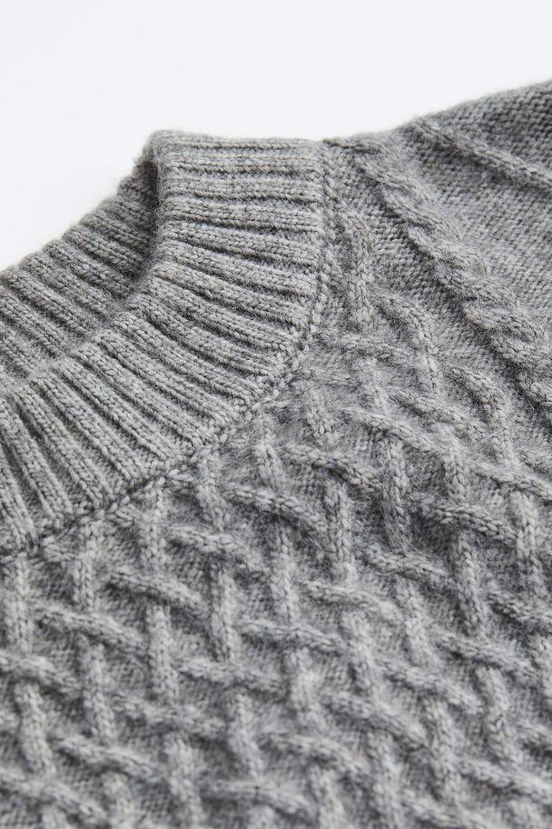 H&M Cable-knit Jumper Grey