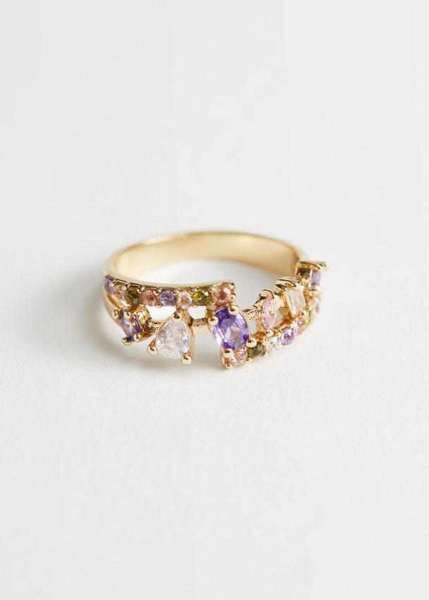 & Other Stories Multi Colour Stone Ring Gold
