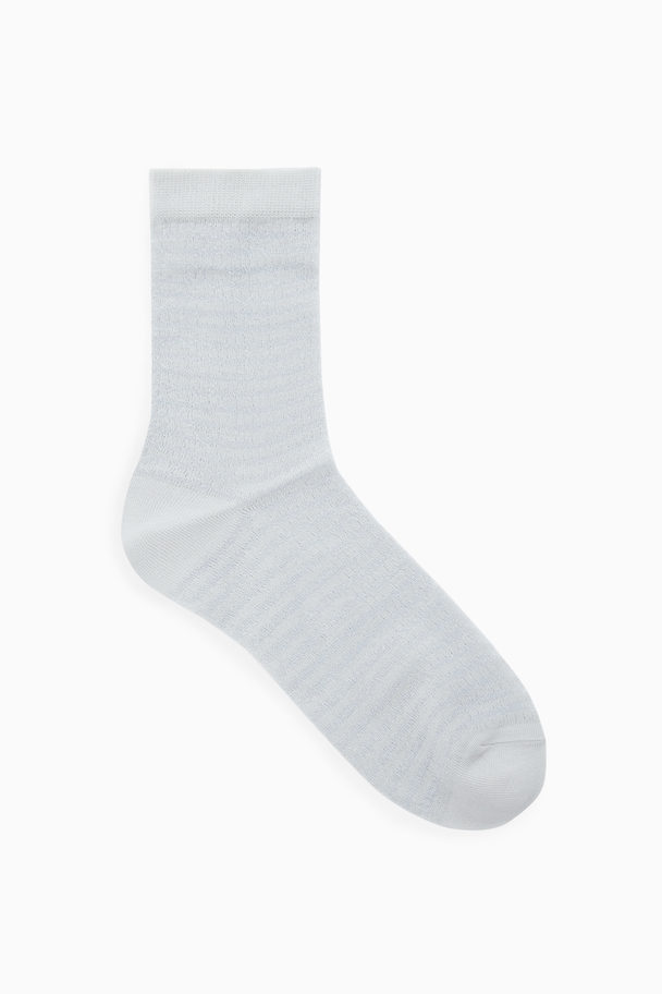 COS Striped Ribbed Socks Grey