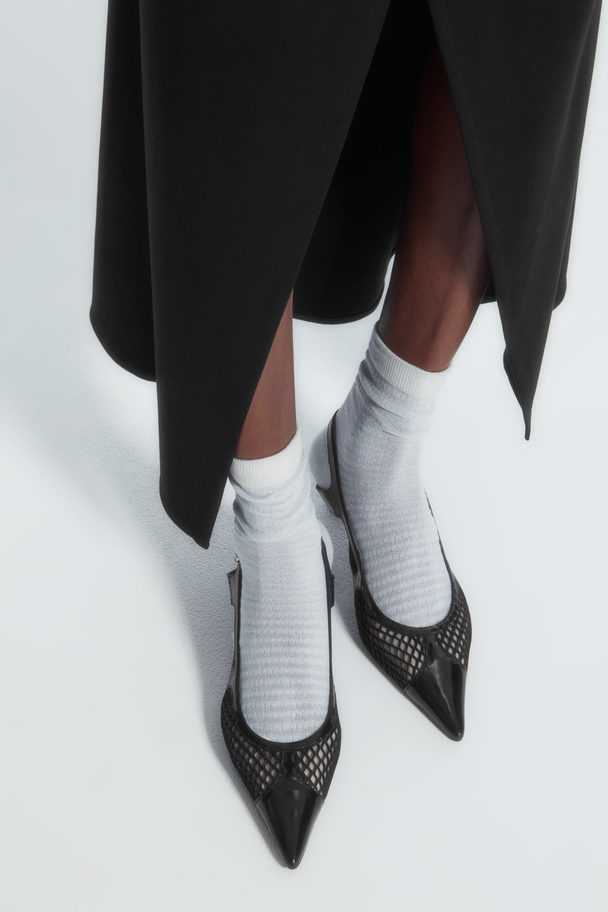 COS Striped Ribbed Socks Grey