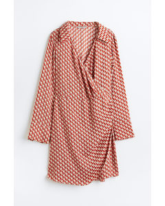 Wrap Dress Red/patterned