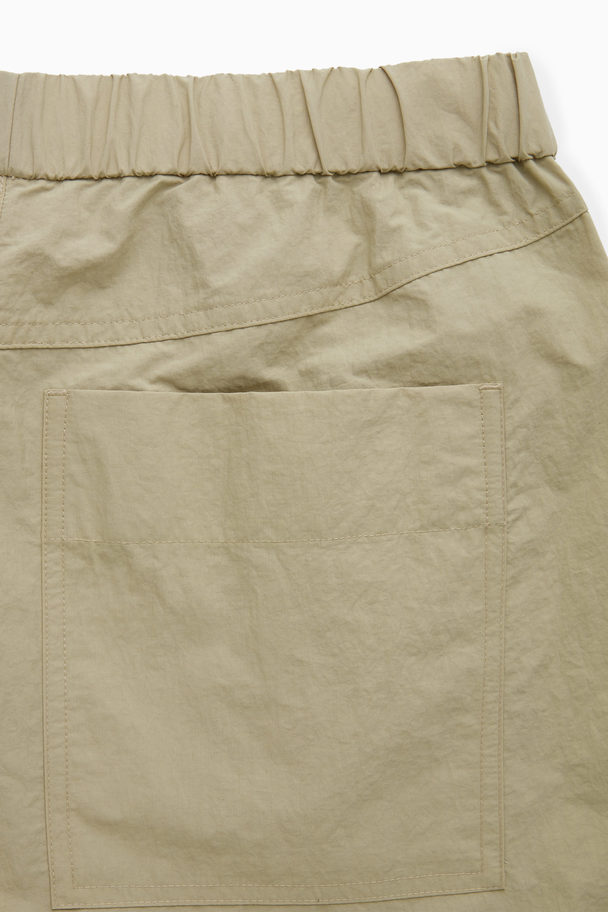 COS Barrel-leg Drawstring Trousers Beige