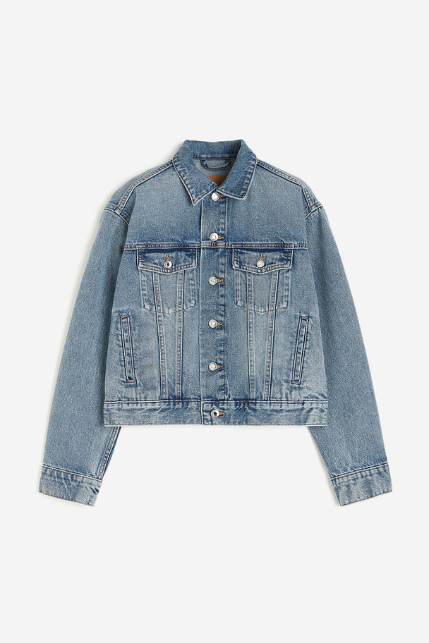 H&M Kurze Jeansjacke Denimblau