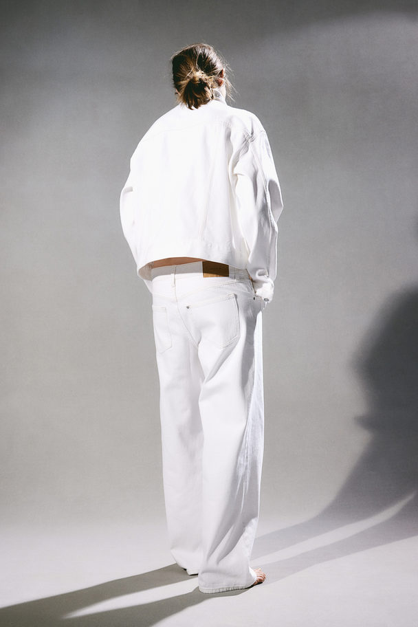 H&M Short Denim Jacket White