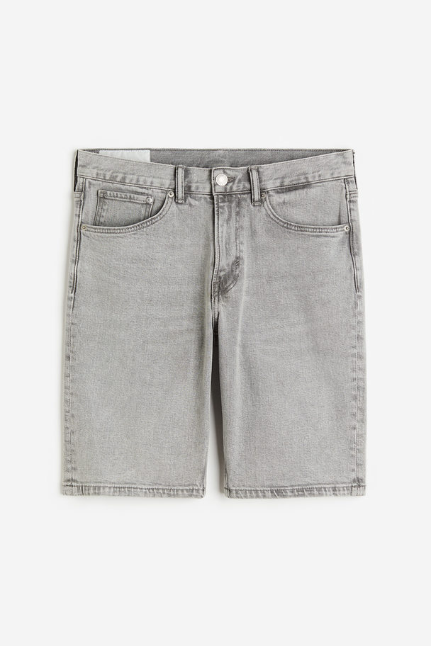 H&M Regular Denim Shorts Denim Grey