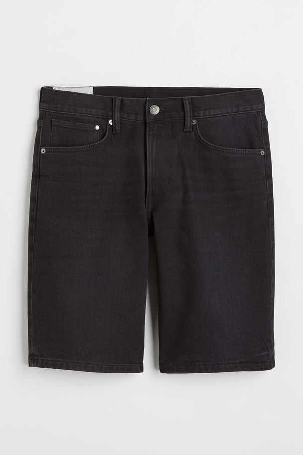 H&M Regular Denim Shorts Black