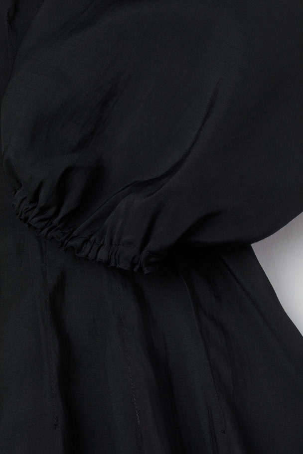 H&M Kleid aus Lyocellmix Schwarz