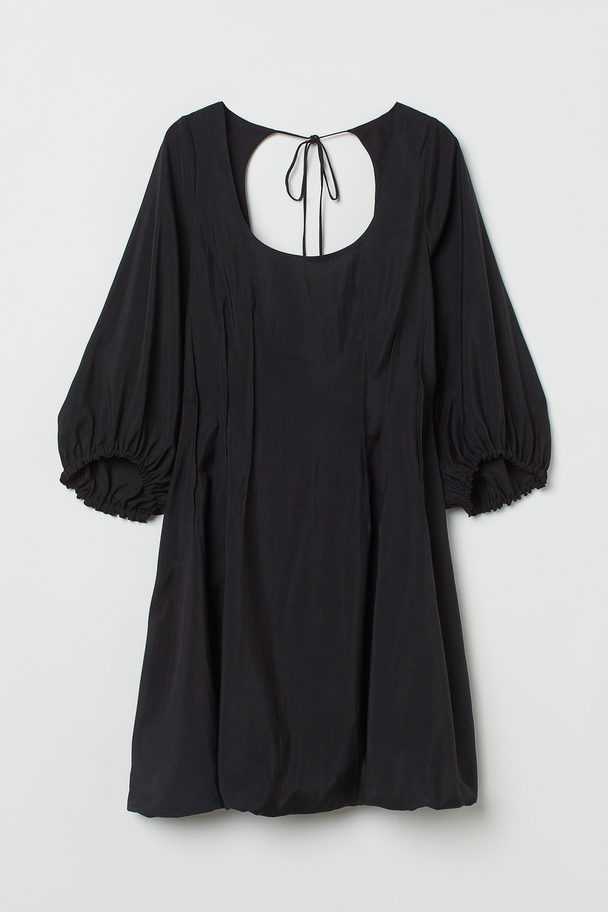 H&M Kleid aus Lyocellmix Schwarz