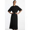 Pintucked Midi Dress Black