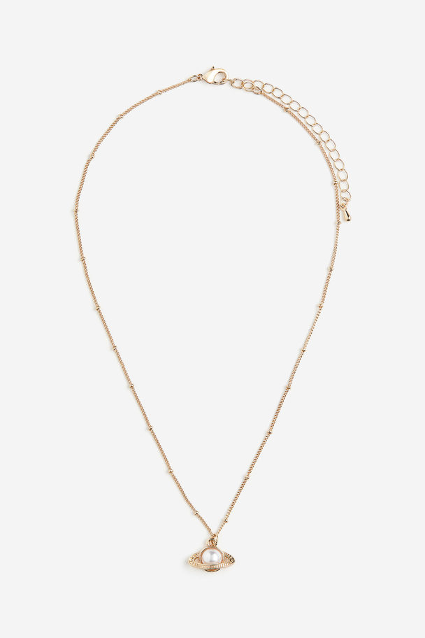 H&M Pendant Necklace Gold-coloured/planet