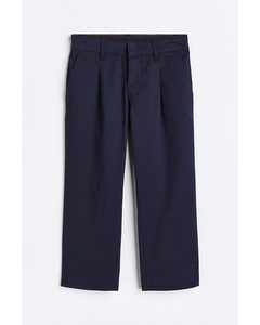 Relaxed Fit Cotton Chinos Navy Blue