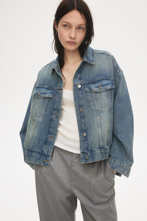 H&M Jeansjacke Helles Denimblau