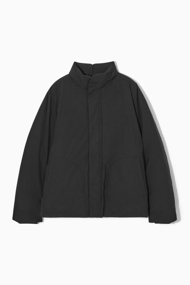 COS Padded Magnetic-collar Jacket Black