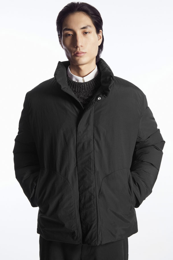COS Padded Magnetic-collar Jacket Black