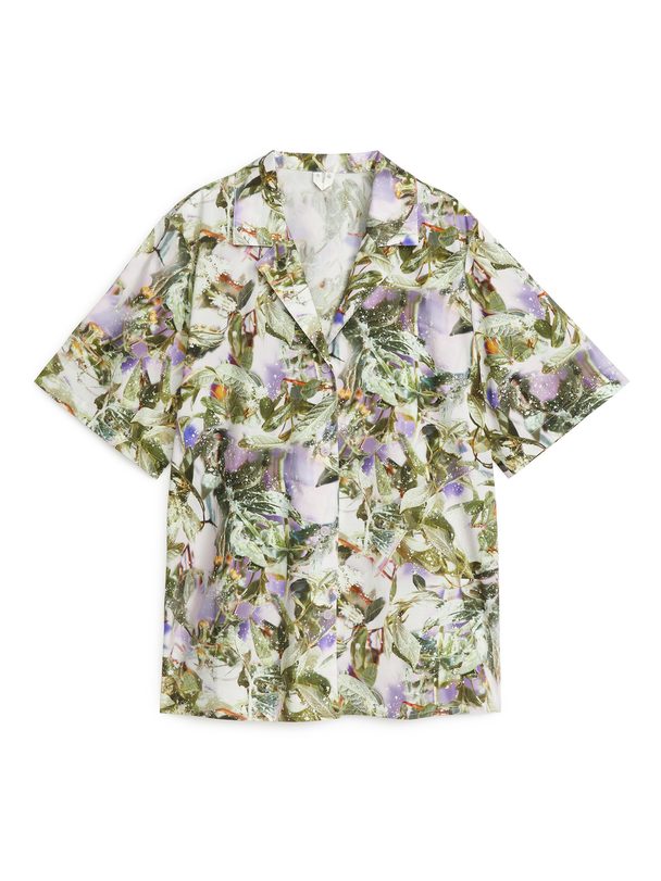 ARKET Slow Flowers Resortskjorta Med Tryck Flerfärgad