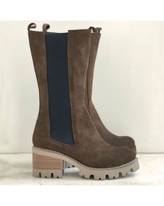Brown Leather Fogo Heeled Boot
