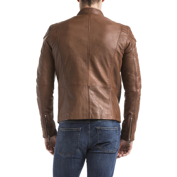 Blue Wellford Leather Jacket Ardesco