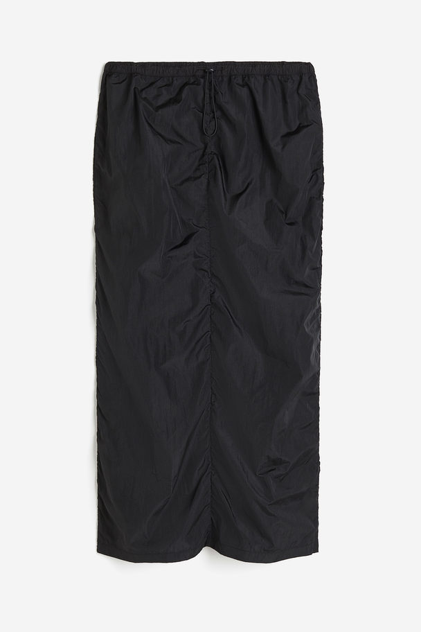 H&M Ruched Skirt Black
