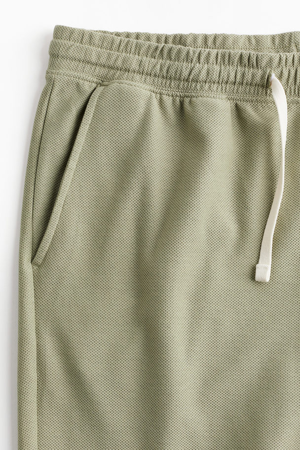 H&M Regular Fit Piqué Shorts Green