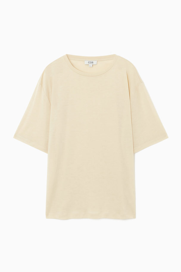 COS Relaxed-fit Floaty T-shirt Beige