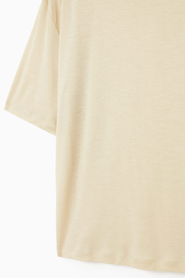 COS Relaxed-fit Floaty T-shirt Beige