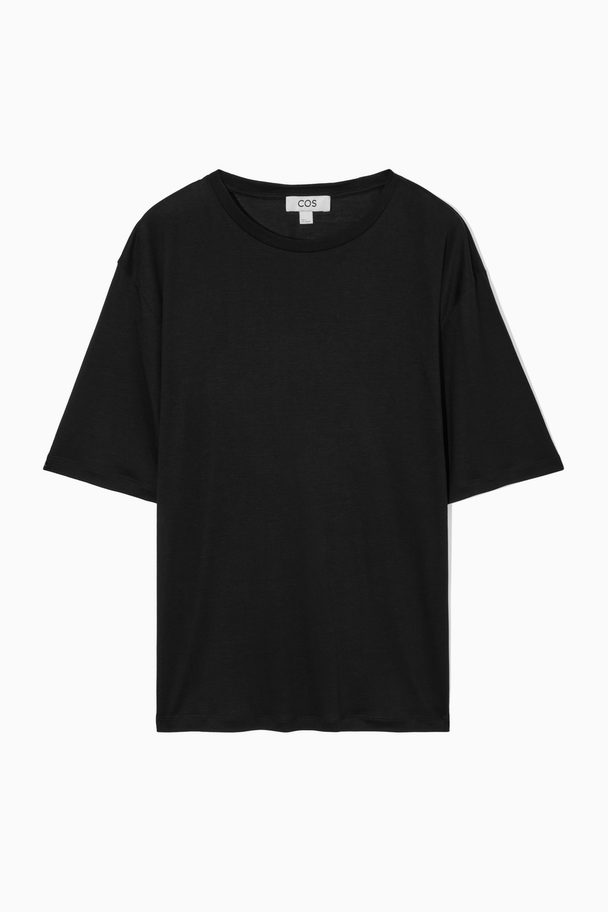 COS Relaxed-fit Floaty T-shirt Black