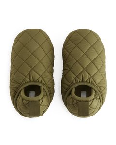 Quilted Slippers Green