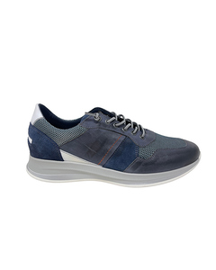 Tomy Blue Leather Sneakers