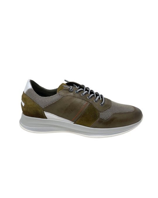Hanks Tomy Green Leather Sneakers